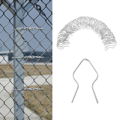 100Pcs T Post Clips,T-Post Clips for Fence Fork Installation Tools,11 Gauge Wire Ties Convenient and Fast Installation,Pre-Cut Galvanized Steel Fence Clips for T-Posts/U-Posts
