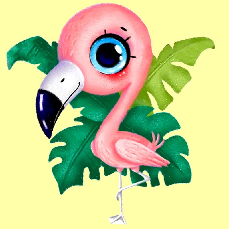 Whattacraft Paint by Numbers for Kids and Adults | Mini Framed 25x25cm Premium Painting Kit | Do-it-Yourself Wall Decor | DIY | Art Gift Set | Pretty Flamingo