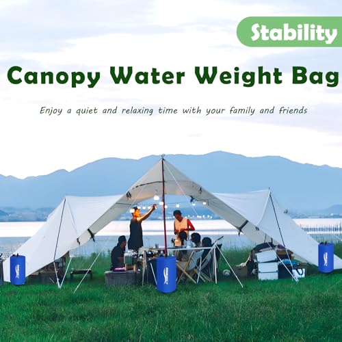 Image of Canopy Water Weight Bag,176 LBS Gazebo Tent Water Weights Set of 8 Leg Weights for Carport, Pop Up Canopy,Tent,Gazebo,Blue