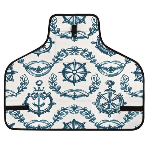 Delantal de trabajo con diseño náutico unisex