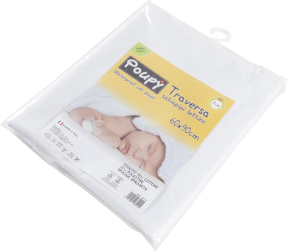 Poupy Traversa salvapipì per lettino neonati cotone PVC
