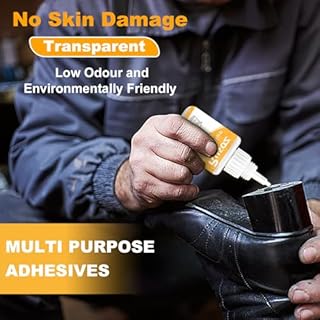 Rusoz Colla Per Scarpe, 50g Mastice Per Scarpe Professionale Trasparente, Colla da Calzolaio Non Indurente per Scarpe da Ginnastica, Scarpe di Pelle, Stivali, Sandali