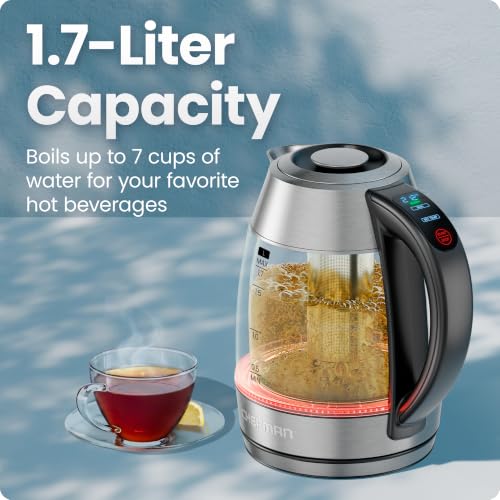 Image of Chefman Cool Touch 1.7 L Double-Wall Electric Kettle with Tea Infuser