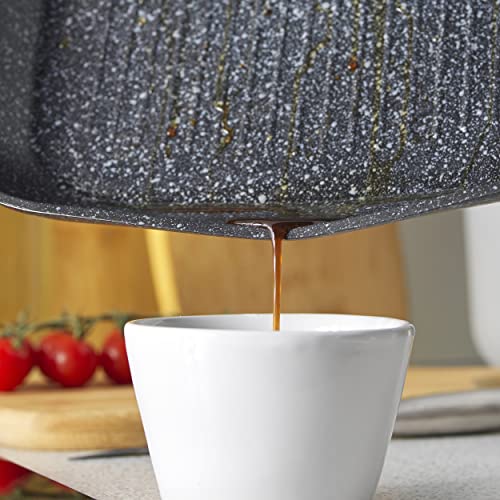 Salter-28-cm-Sarten-Parrilla-de-Aluminio-Forjado-con-Superficie-Antiadherente-BW05752S-de-la-coleccion-Megastone-Plateada-Silver Salter-28-cm-Sarten-Parrilla-de-Aluminio-Forjado-con-Superficie-Antiadherente-BW05752S-de-la-coleccion-Megastone-Plateada-Silver