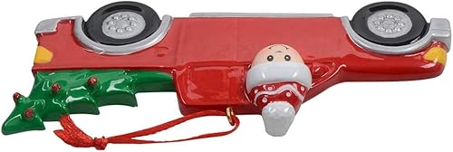 Miniatura 28 de Red Family - Adorno de camioneta – Familia de 3 comprando un árbol de Navidad – Adorno de Navidad personalizado para familia de 3 – Adorno familiar