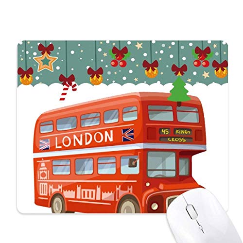 Tapis de souris Londres UK bus rouge caoutchouc pour ordinateur portable
