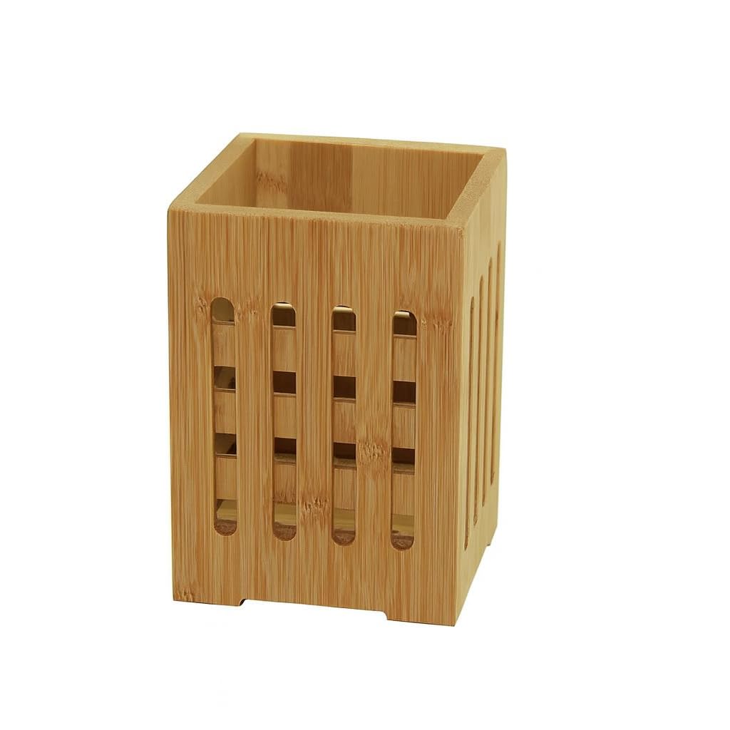 SUWORS Bambu Mutfak Organizeri, Kare 10×10 cm, Pencereli Ahşap Düzenleyici Kutusu