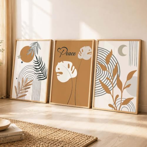 Image of kotart Painting for Wall Decoration - Modern Art Wall Decor Framed Painting for Living Room Bedroom - Framed Wall Posters /Paintings with Frame Set of 3 (Art 8, 10x13 inch)