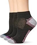 Skechers Women's Non Terry Quarter Crew Sock 6 Pack