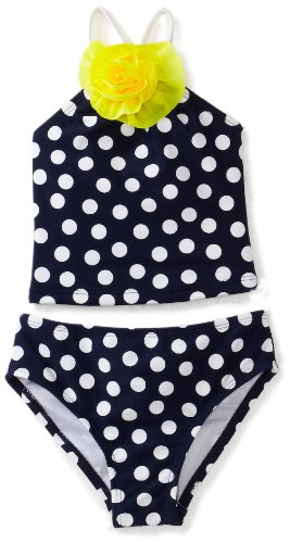Love U Lots Baby Girls' Tankini Swimsuit, Navy, 24 Months