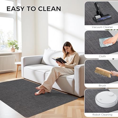 Image of Sycoodeal Chair Mat, 48 inch x 55 inch Office Chair Mat for Hardwood and Tile Floor, Heavy Duty Floor Protector for Rolling Chairs, Non-Slip,Computer Mat for Home Office(Dark Coffee)