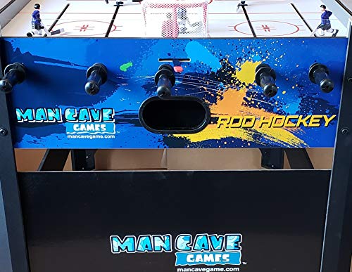ManCave Games 45\" Elite Rod Hockey Table Game. Fast paced Head-to-Head Bubble Hockey Style Action. Great Size, Durability & Easier for Kids to Play Than Dome Hockey.