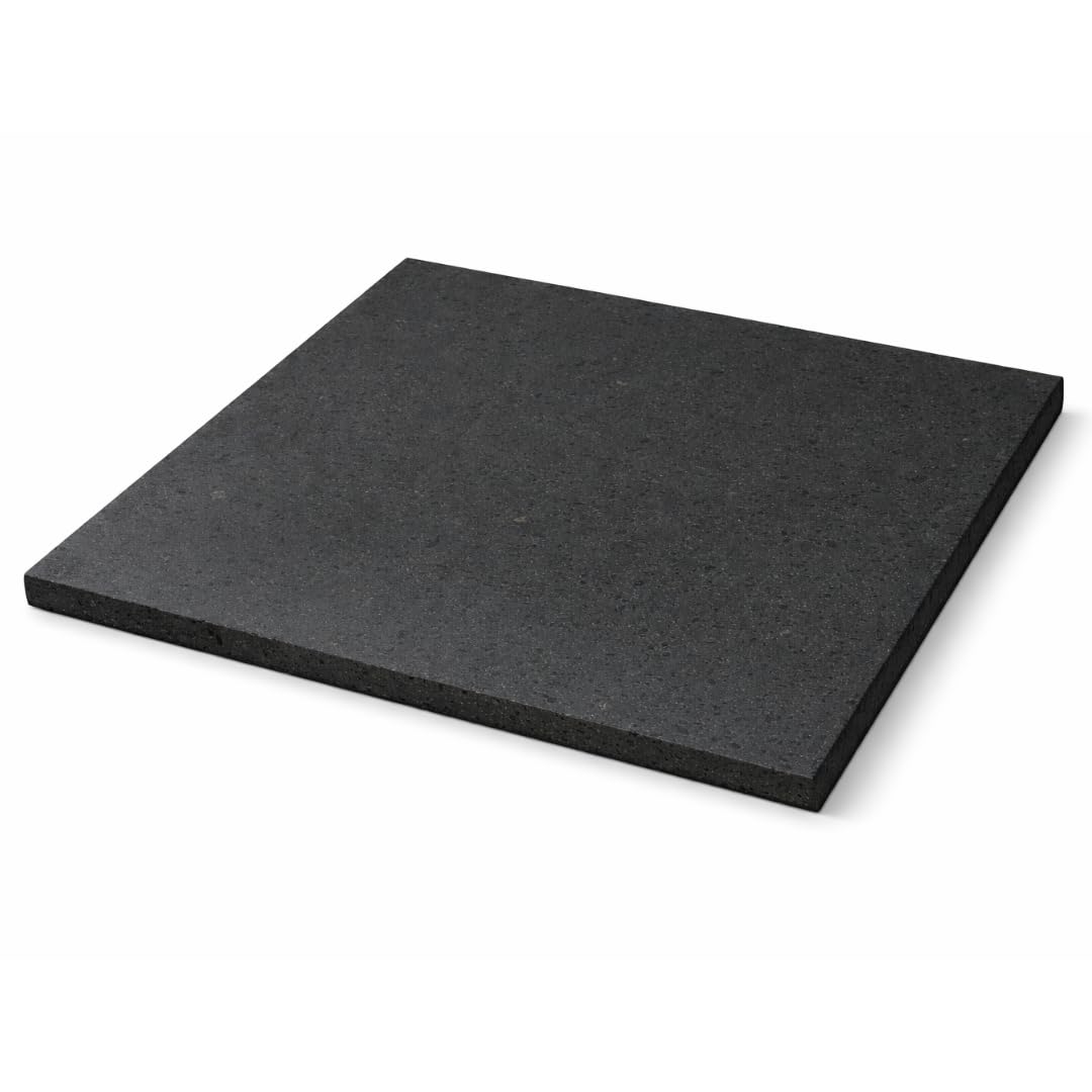 Plaque de Cuisson en Pierre de Lave Etnea, 50 x 45 cm, 2 cm d'Épaisseur, Polie Lisse