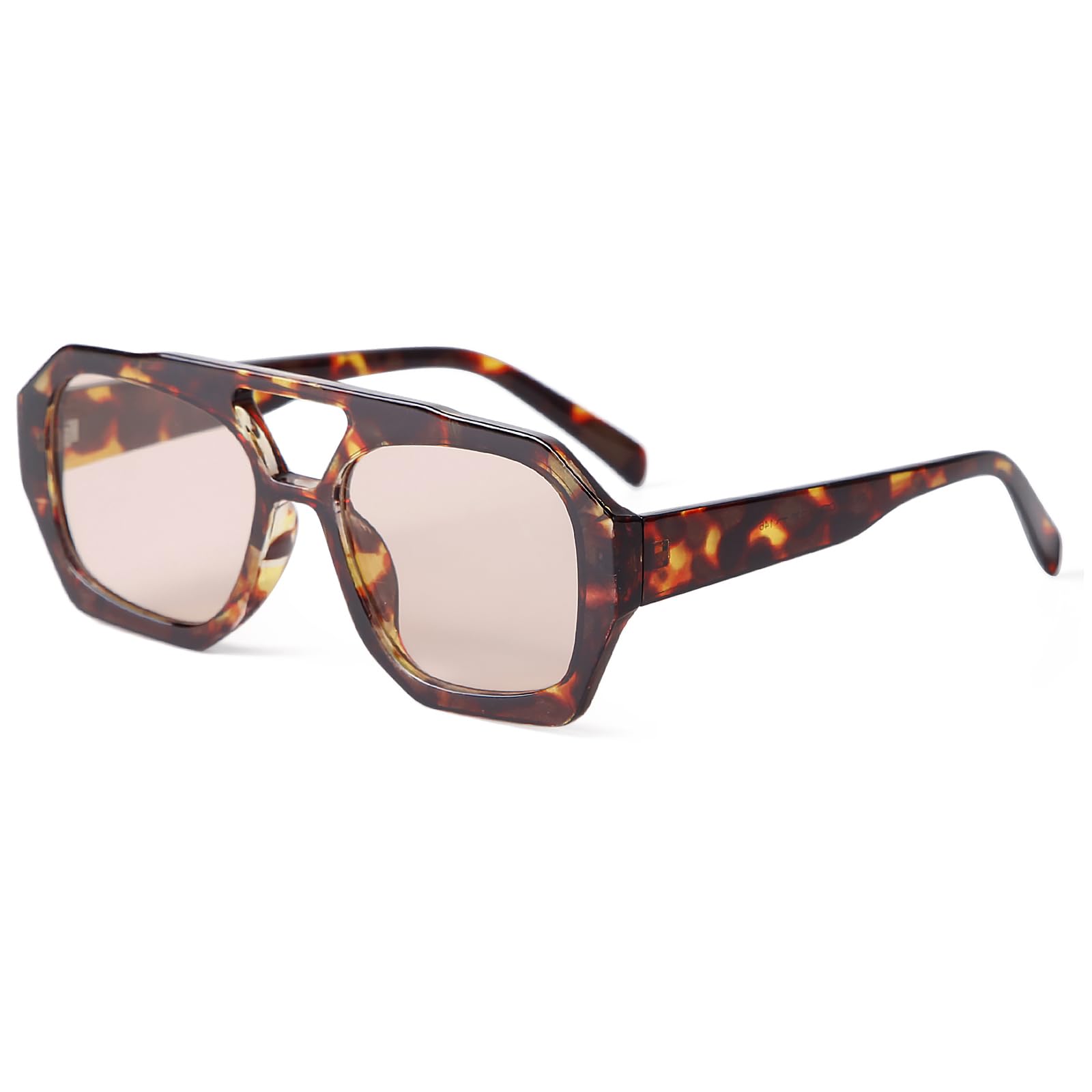 Ade Wutrendy Square Aviator Sunglasses For Women Thick Frame