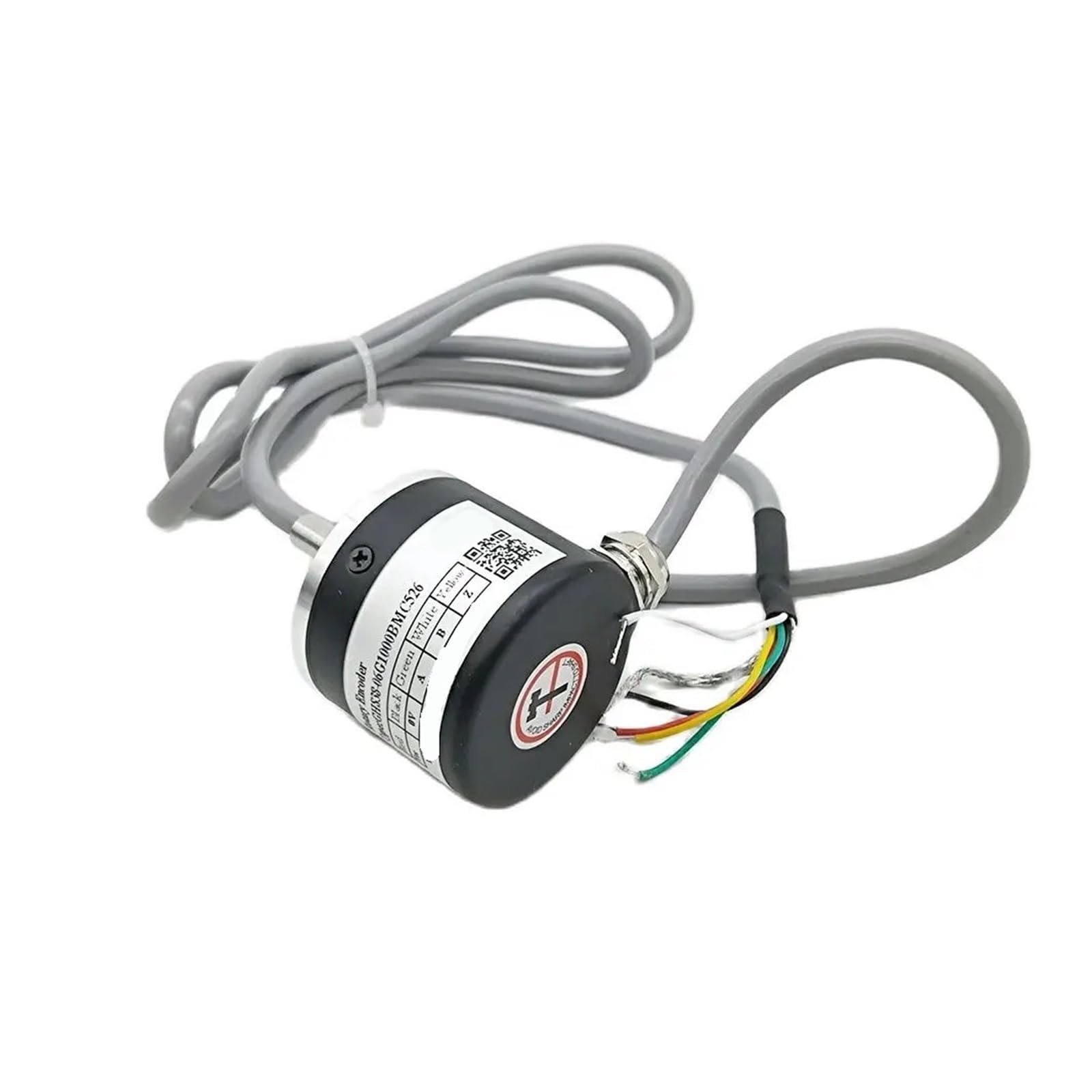 Encoder rotativo Codificador rotatorio incremental óptico 360, Eje de 6 mm, 12 24 V CC, Salida de Voltaje HTL, medición de Velocidad y posición(2048ppr)