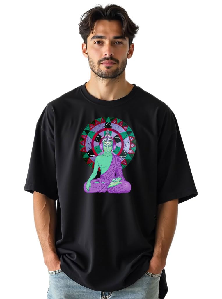 Buy HippieShippie Unisex Cotton Loose Fit Half Sleeves Trance