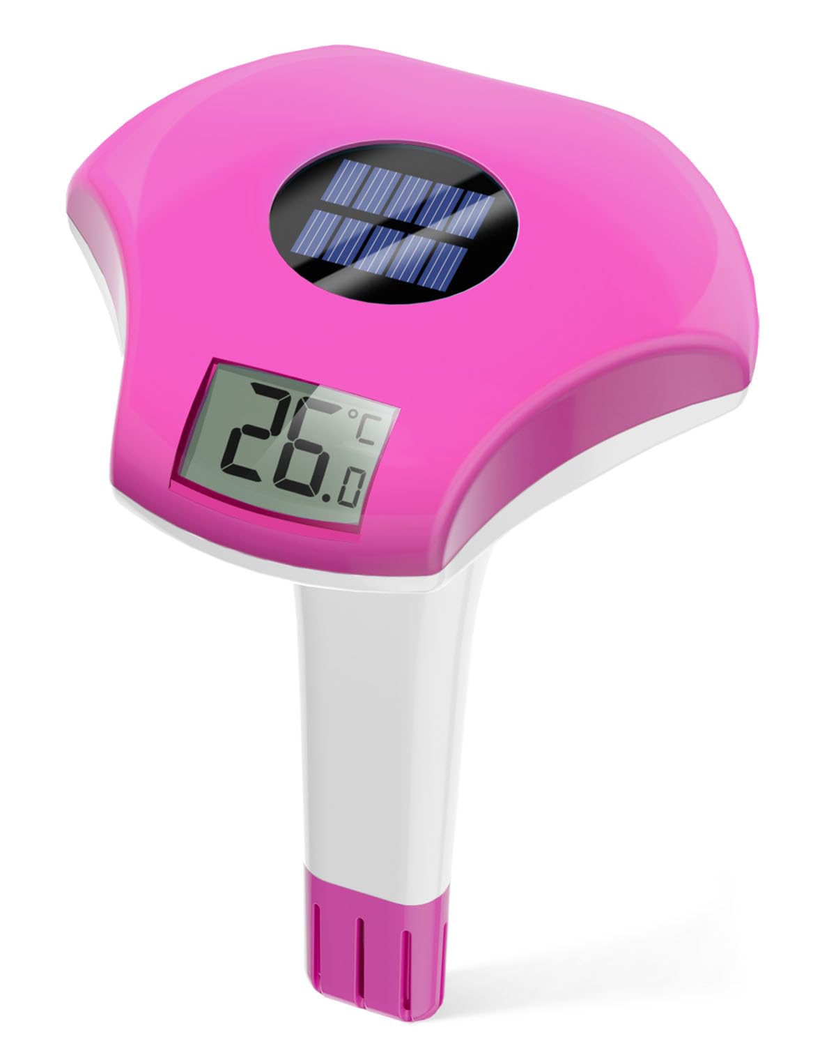 BALDR Pool-Thermometer Schwimmend, IPX8 Wasserdicht, Solarbetriebenes Pool-Thermometer, Geeignet für Schwimmbad/Whirlpool/Warmwasserquelle/Aquarium