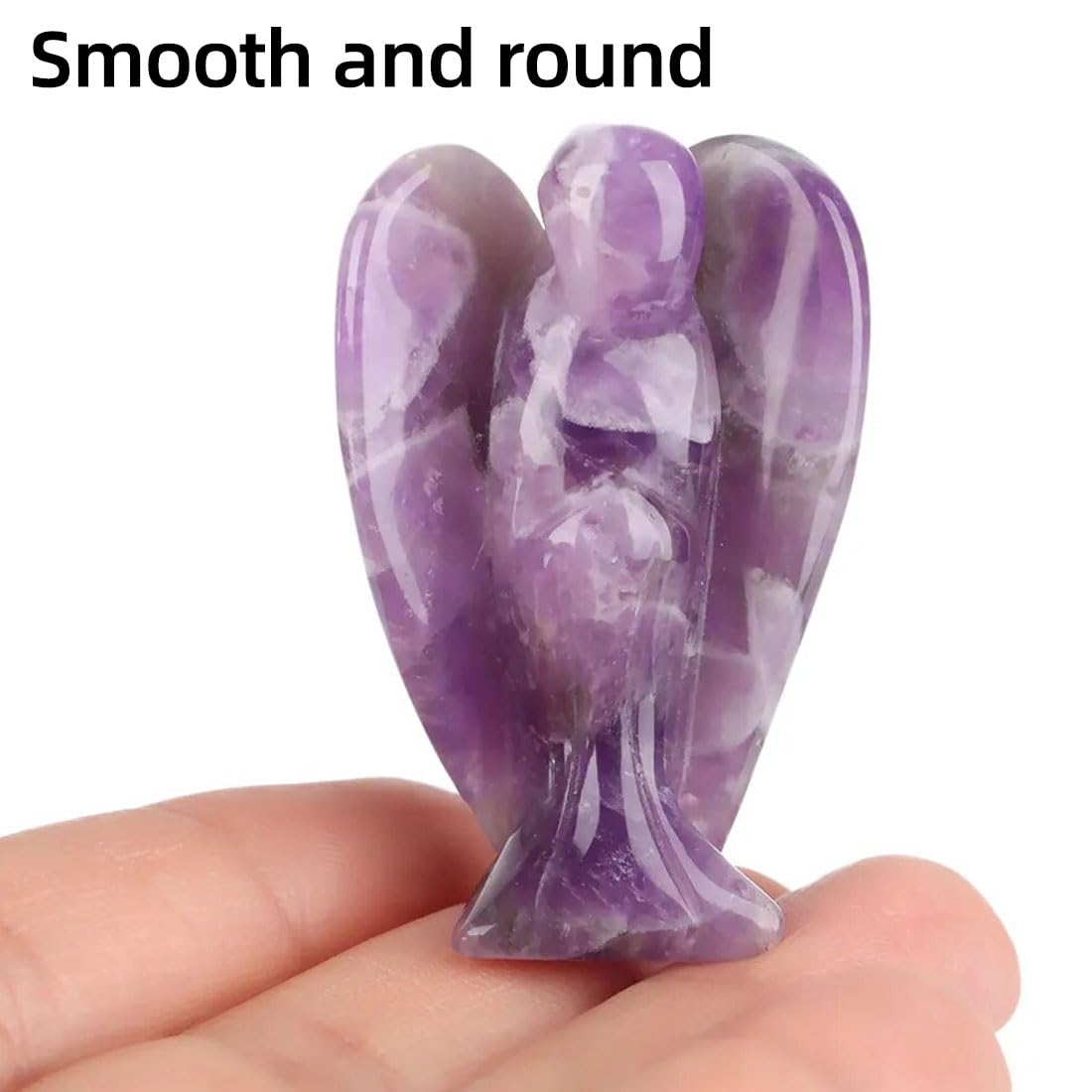 Angelo Custode In Cristallo Con Pietre Preziose - Portafortuna Da Tasca Per Amore E Pace, Con Borsa In Velluto