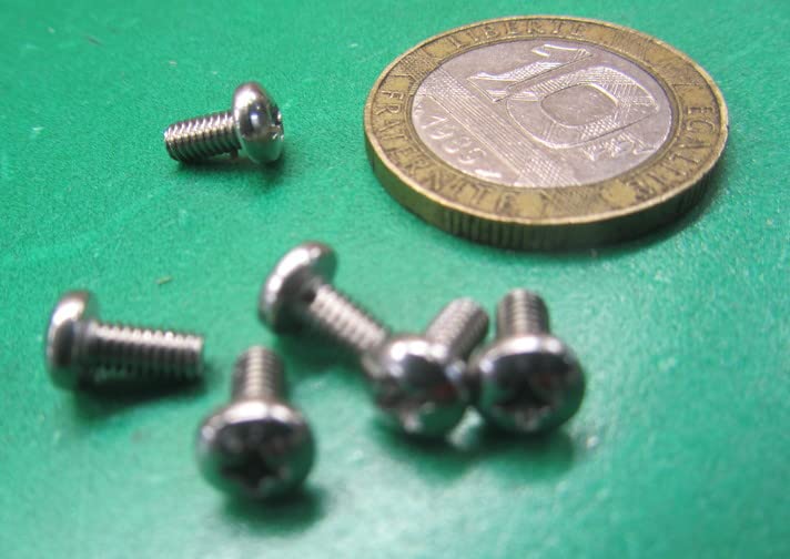 18-8 Stainless Steel Pan Head Phillips Machine Screws, 4-48 Thread Size x 1/4" Length, 100 Pcs