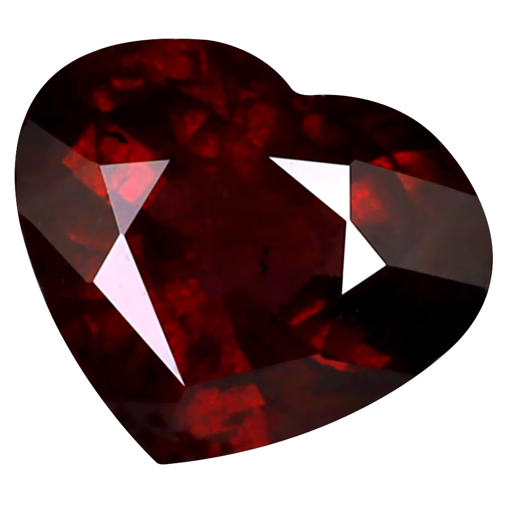 Grenat Rhodolite de Tanzanie 1.52 ct, une gemme cœur naturelle d'exception