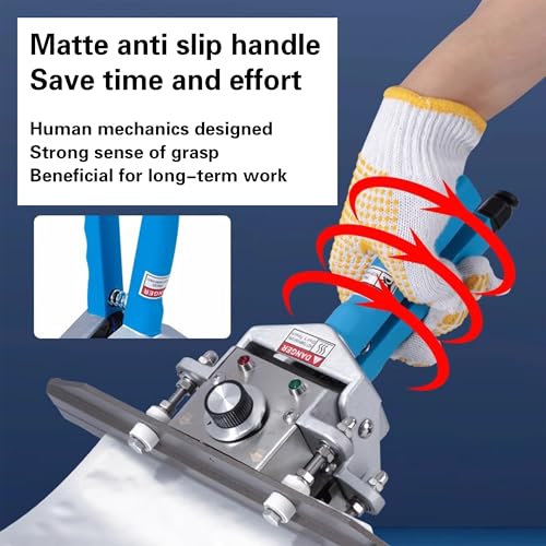 Sellador térmico de mano de calentamiento rápido, ancho de sellado de 10 mm, temperatura ajustable de 0 a 300 °C, 20 bolsas/min, sellador de impulso de acero inoxidable para alimentos y envases, sella
