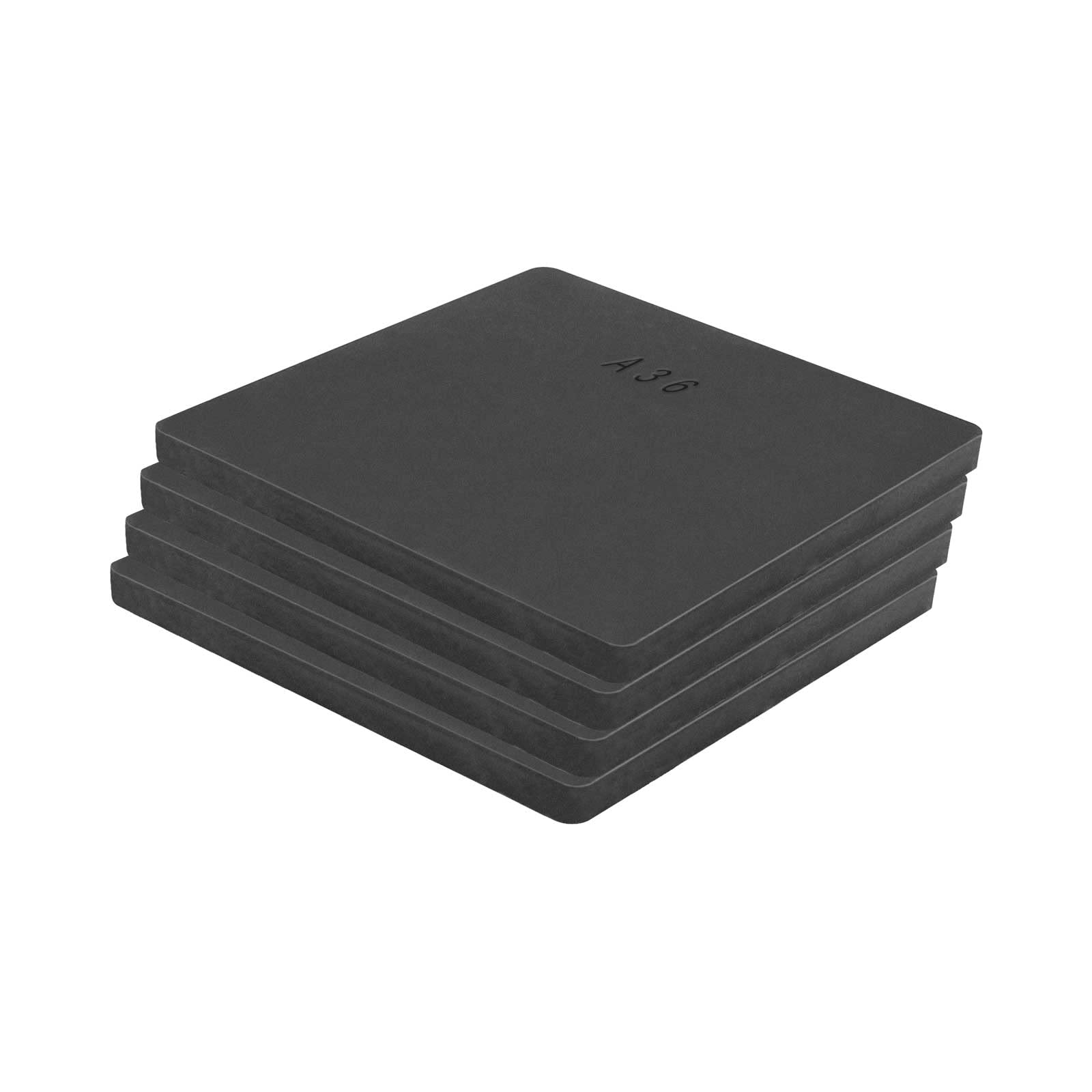 SALUINOKI 4Pack 3/16 Hot Rolled Steel Plate A36 Steel Sheet 4in x 4in A36 Square Steel