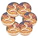 XDKDZIS 6 Pack Drink Coasters with Holder, Cartoon Orange Snake Mountain Pattern Round Cup Mat, Wine Bottle Coasters Barware Set