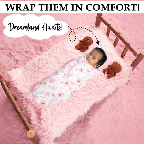 Image of 3 Pack Organic Swaddles Sacks For Newborns, Baby Girls, Boys, Soft & Snug Newborn Sack, Nursery Swaddling Blankets