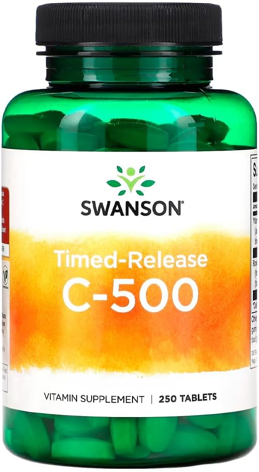 Vitamina C-500 Swanson Rose Hips 250 Tablets Importado