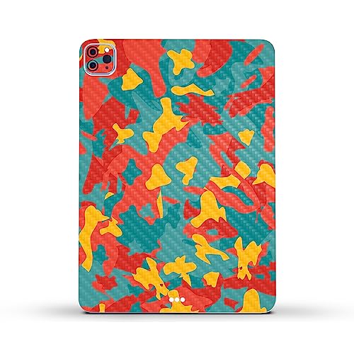 Image of MightySkins Carbon Fiber Skin Compatible with Apple iPad Pro 11 inch M2 4th Gen (2022) Full Wrap Kit - Wild Camouflage | Protective, Durable Textured Carbon Fiber Finish | Easy to Apply | Made in The USA