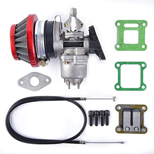 Filtre à air pile carburateur Carb 2 temps 47cc 49cc Mini ATV Quad Dirt Pocket Bike rouge