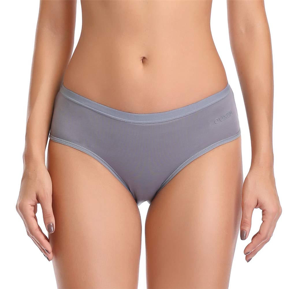 OUXBM Women's Underwear Cotton Bikini Ladies Panties Low Rise with Gift Bag Braguitas