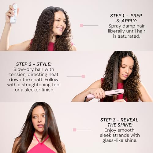 Image of L'ANGE HAIR Glass Hair Anti-Frizz Blowout Extend, 5 fl oz | Extra Strength, Thermal Heat Protection, High-Performance Heat Protectant Spray, Ultimate Frizz Control & Shine