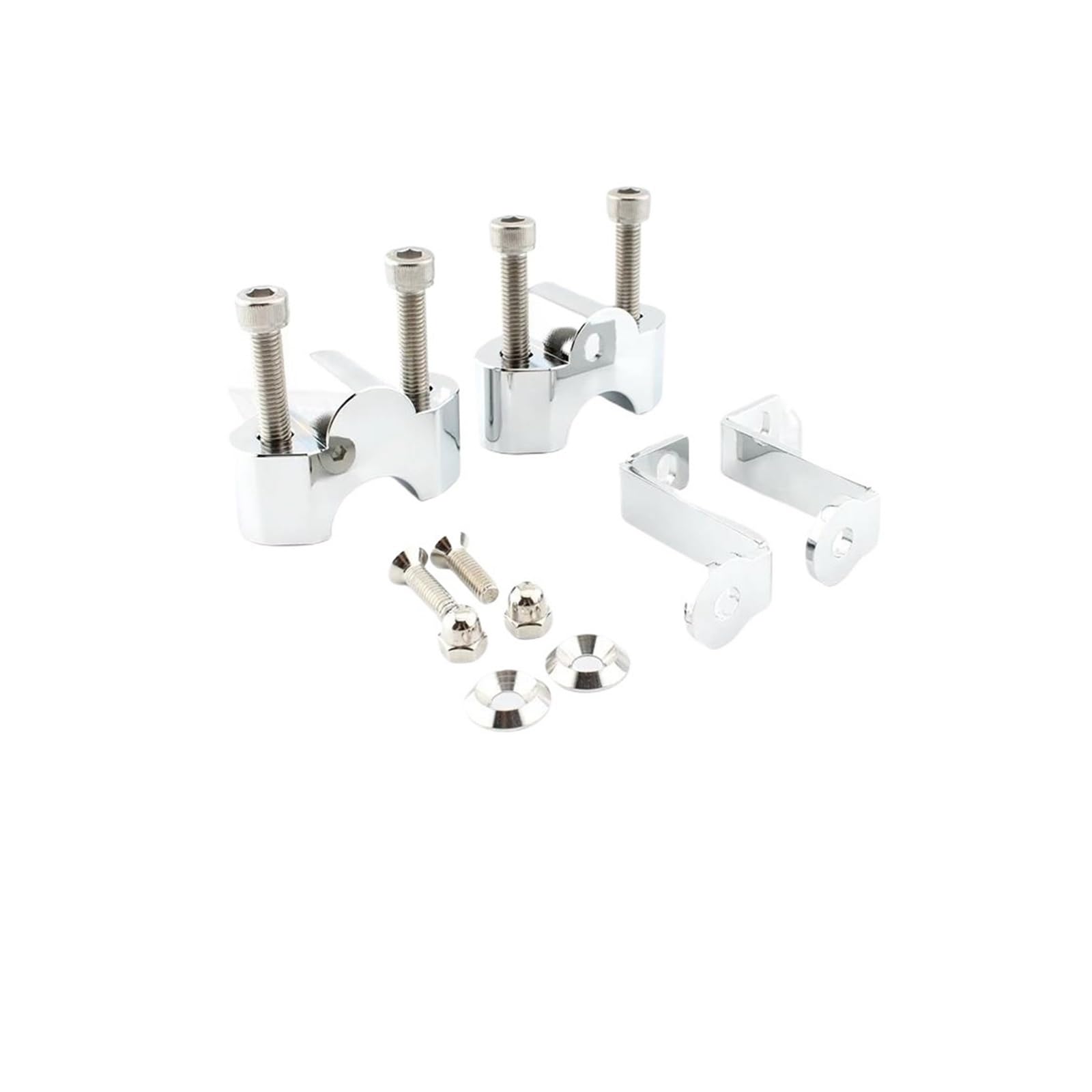 Abrazadera Manillar Moto Elevador De Manillar Chapado En Aluminio CNC 20MM De Elevación 15MM hacia Atrás para Motocicleta R18 2020-2022 Alzas Manillar Moto