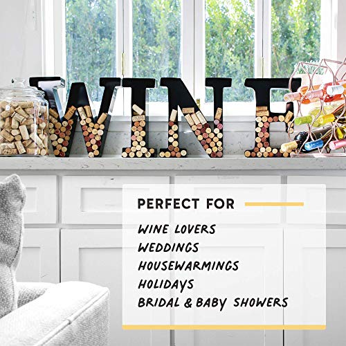 Will'S GI-I6G6-EWUV Metal Wine Cork Holder - Letters A To Z | Modern Housewarming Gift, Home Bar Decor Wine Gift, Wine Bar Decor, Wedding Registry Items thumb #4
