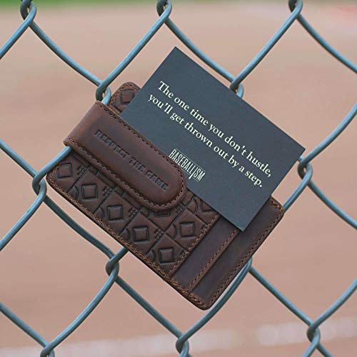 Baseballism Flag Man Money Clip Wallet - Glove Leather3