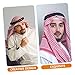Gogogmee 2pcs Elegant Arab Head Scarf Ropes Men's Fashion Headband for Middle East Costumes