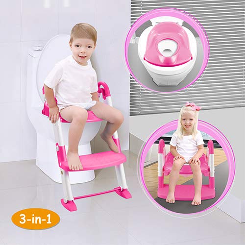Gpct GPCT1035 [Portable] 3-In-1 Kids Toddlers Potty Training Seat W/Step Stool. Sturdy thumb #2