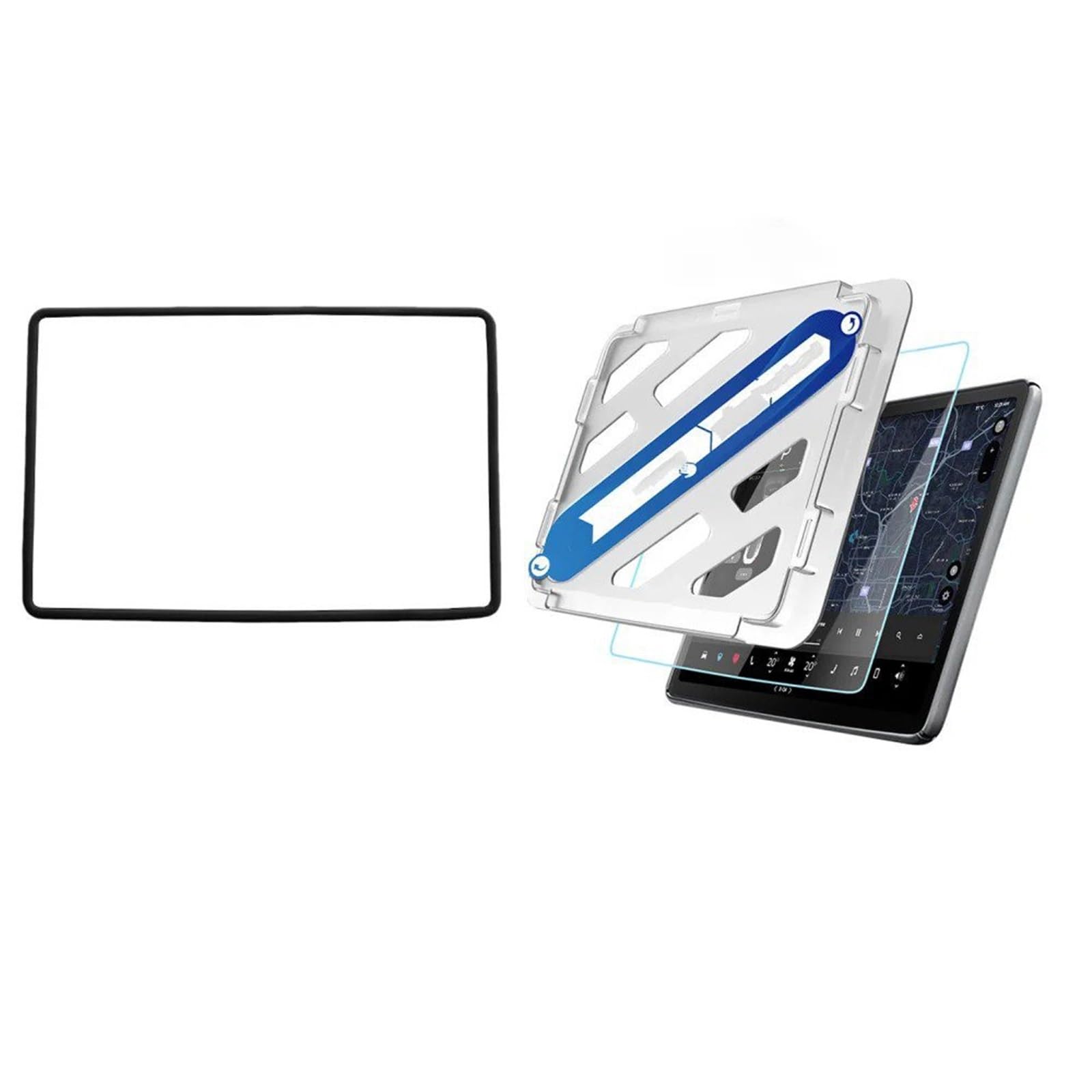 Protector de Pantalla para navegador de Coche Tesla Model 3 Y, Protector de Pantalla de Cristal Templado para Consola Central, película Protectora HD antirreflejos, Accesorios Protecto (2023 HD)
