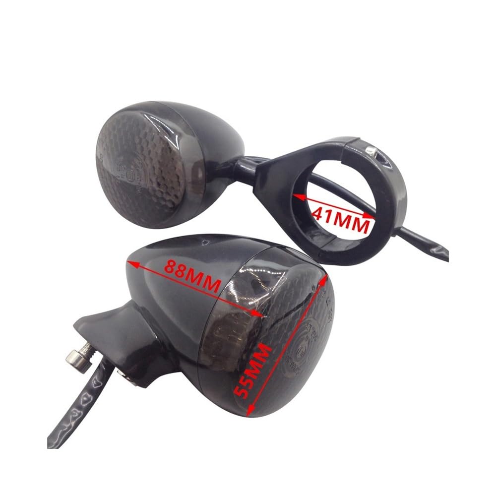 Motocletta Scooter Indicatore di Direzione Luce Indicatore di direzione a LED per motocicletta Morsetto per lampeggiatori per motocicletta Indicatore anteriore posteriore per Ha&rley Davidson