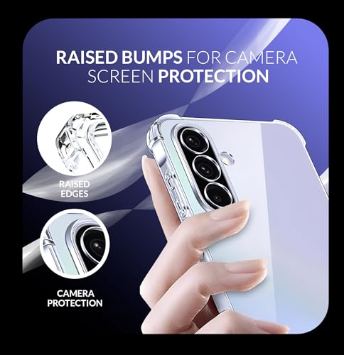 Image of Back Cover Case + Screen Protector for Samsung Galaxy A36 5G | Transparent Mobile Phone Back Case Cover for Samsung Galaxy A 36 | Samsung A36 5G TPU Transparent Back Cover Case