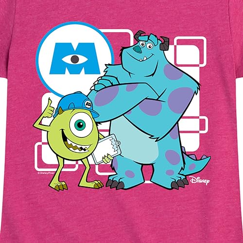Disney Monsters Inc. - Mike and Sully - Toddler & Youth Girls Short Sleeve Graphic T-Shirt3