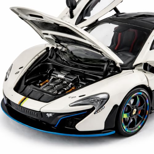 Image of 1:24 Scale McLaren P1 Die Cast Metal Car Model (Assorted Colour) with Openable Doors & Hood, Detailed Interior, Pull Back Action Toy Car for Kids & Collectors, Display Model