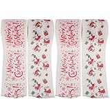 GOOHOCHY 4 Rollos Papel Higiénico Doble Navidad con Estampado Santa Claus Gruesos para Decoración Festiva y Fiesta Servilletas Divertidas para Eventos y Cenas Navideñas