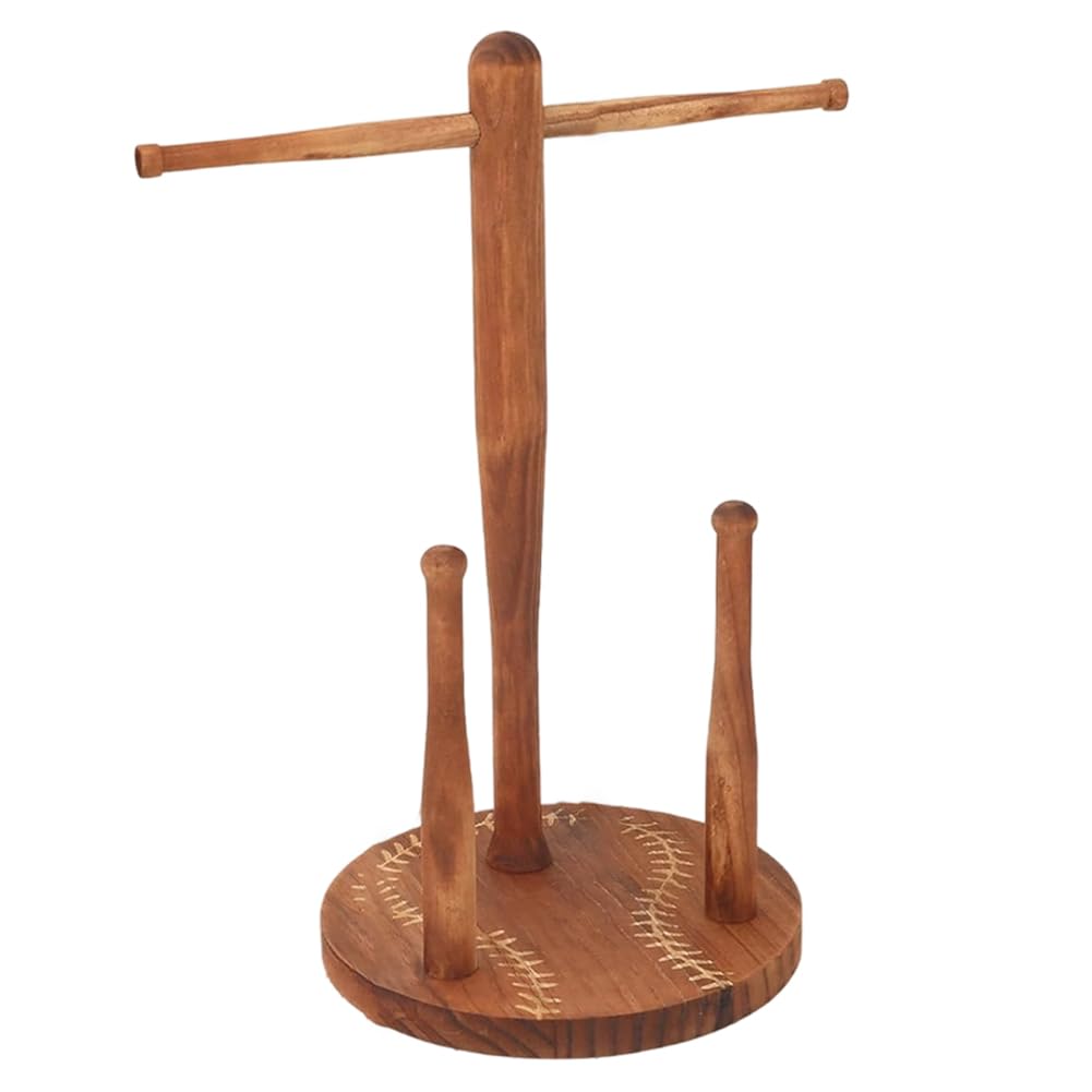 IJSDNVJNDX Wooden Baseball Necklace Holder Organizer Holder Baseball Ring Accessories Wooden Softball Drip Ring Display Holder