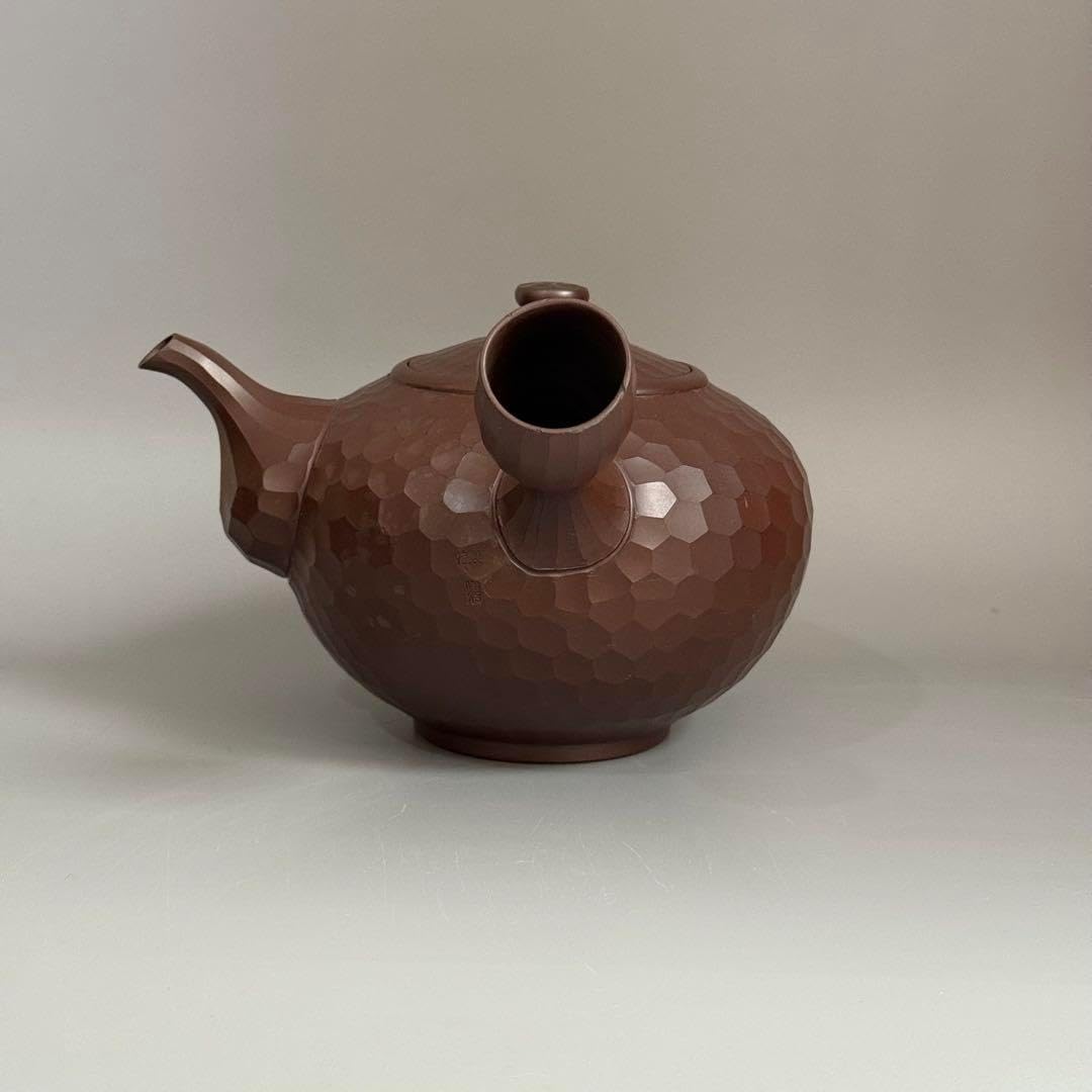 萬古焼 伊呂久窯 森伊呂久 急須 横手 茶道具 ダイヤカット 大型 特製