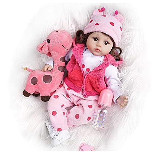 Yesteria Reborn Baby Doll Girl, 22 Inch Realistic Silicone Baby Doll, Weighed Reborn Girl Doll in Giraffe Outfit, with Accessories and Certificate of Adoption