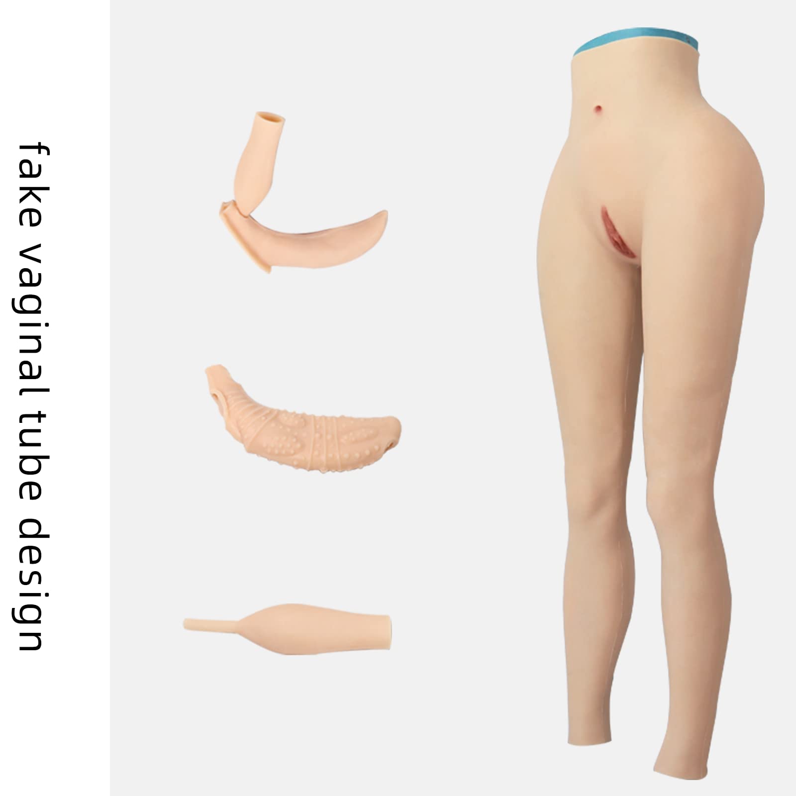 NP YUERUGOU Silicone Vagina Panty Realistico Sezione lunga 100 cm per Trans Donna Transgender Travestito Crossdressing Vagina Realistica