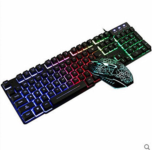 Clavier lumineux usb design robot feel et souris assortie