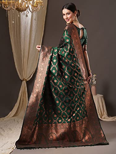 Image of Avantika Fashion Women's Kanjivaram Soft Silk Saree With Blouse Piece